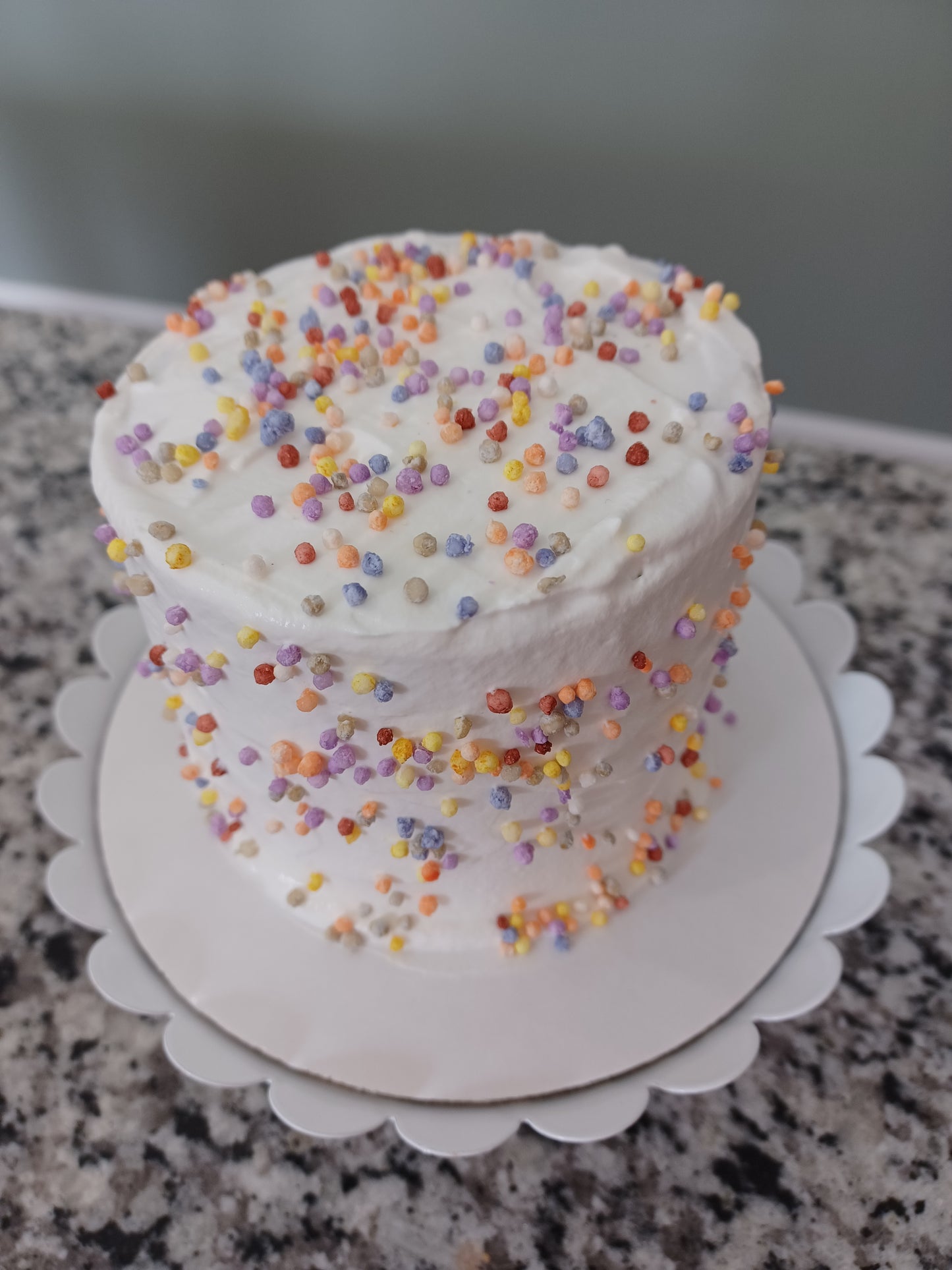 2-tier cake with cookie topper (pick up or local delivery only)