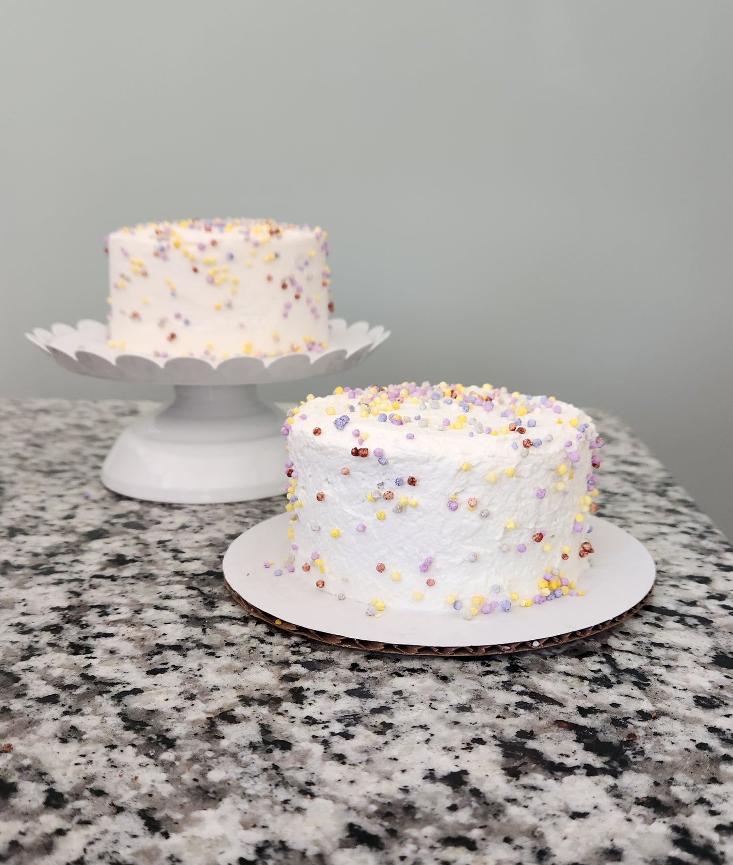 2-tier cake with cookie topper (pick up or local delivery only)